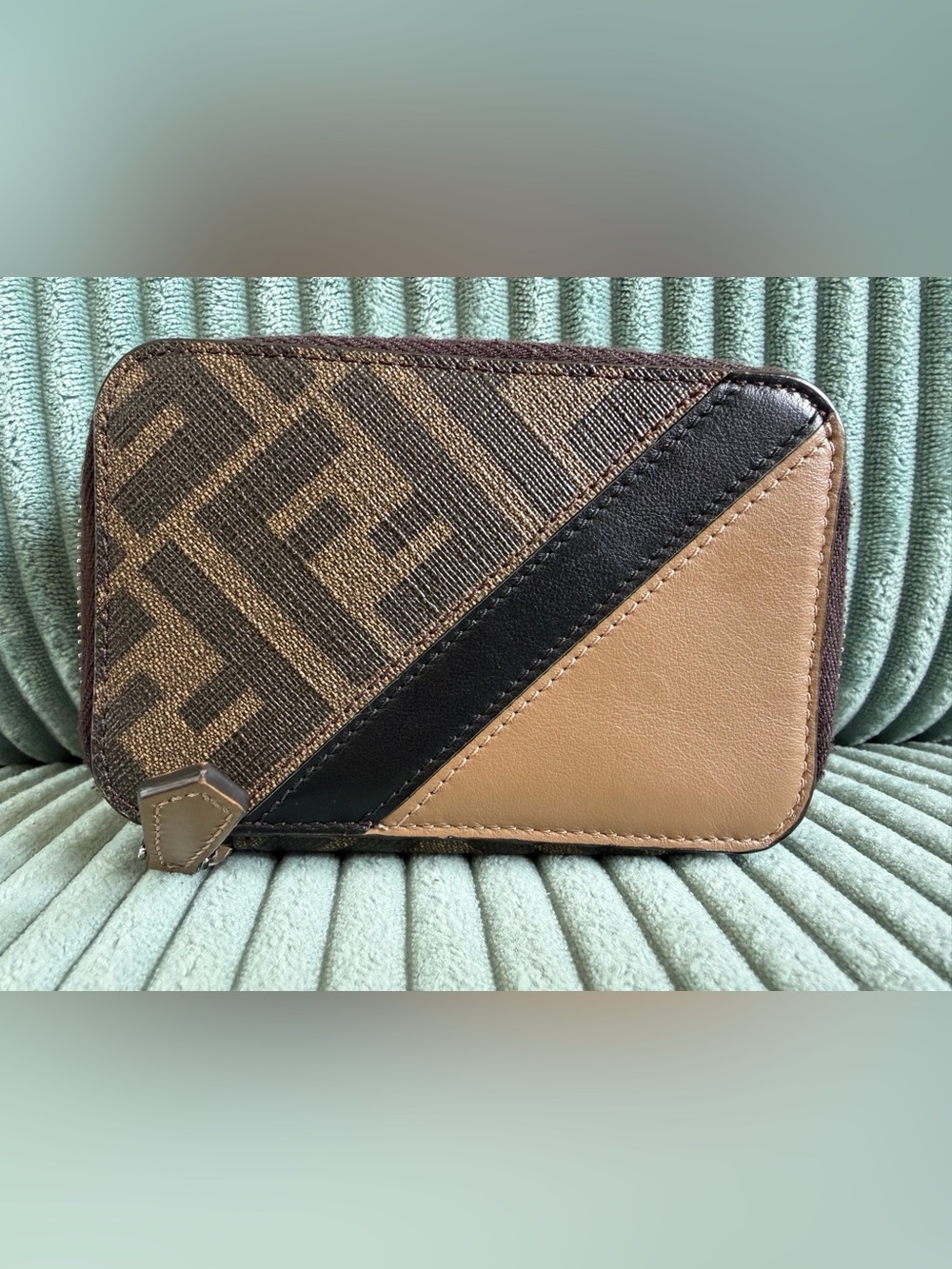 Fendi Zucca Diagonal Mini Camera Crossbody Bag